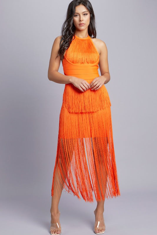 Halter Fringe dress THE GIRL HOUSE