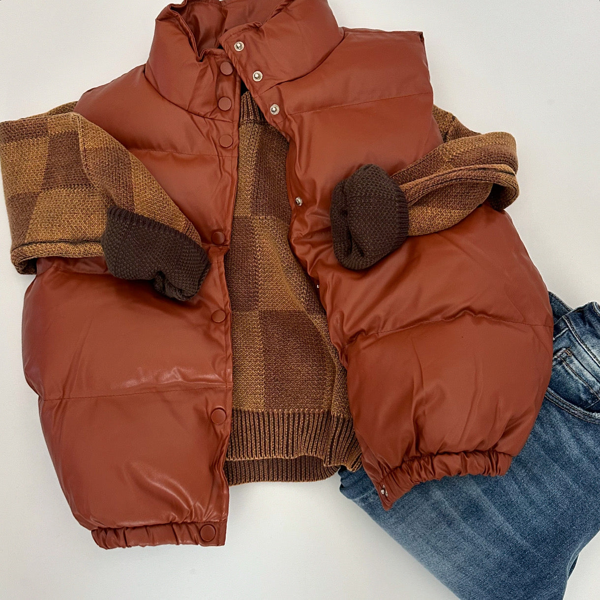 Cognac Puffer Vest