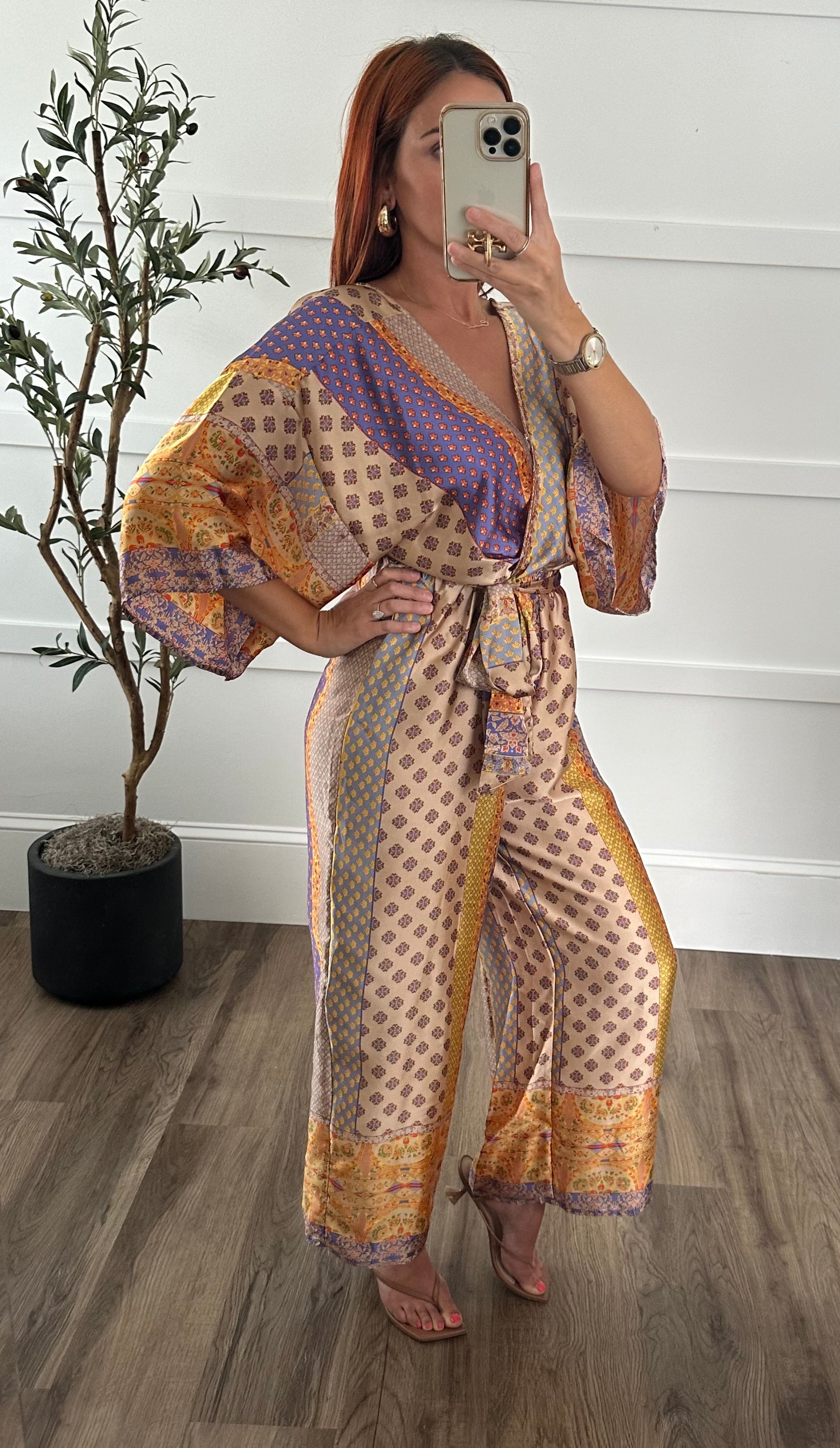 Jumpsuit and hot sale kimono